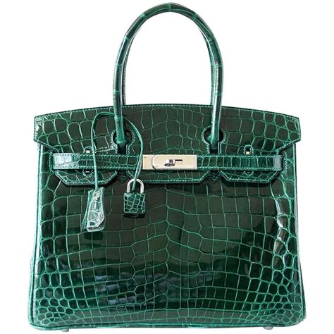 hermes crocodile green|Hermes crocodile birkin bag knockoff.